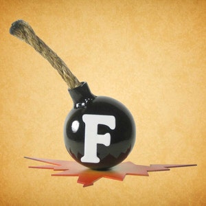 F-Bomb Steel Sculpture for desk top, table, or shelf