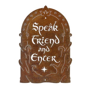Speak Friend and Enter Wall Hanging Sign - Free Shipping in US