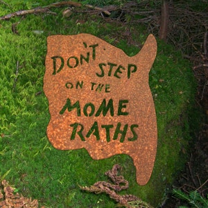 Don't Step on the Mome Raths Wall Sign Alice in Wonderland - Free Shipping in US