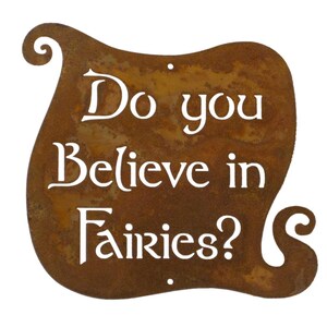 Letrero de pared "¿Crees en las hadas?" - Envío gratuito en EE. UU.