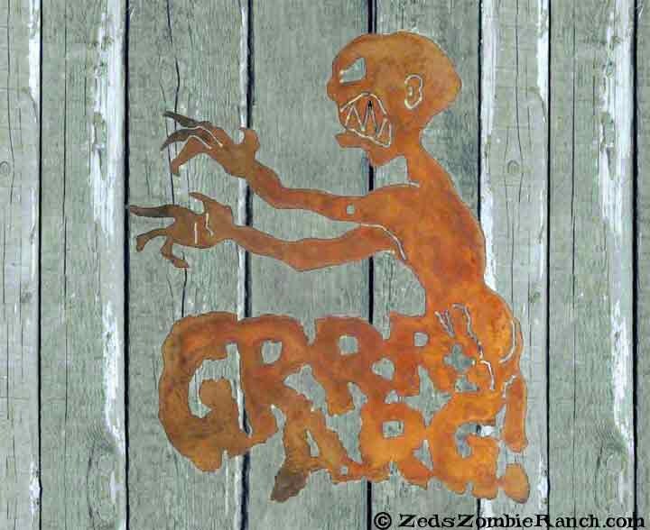 Zombie Sign Grrr Arg Wall Sign - Free Shipping in US