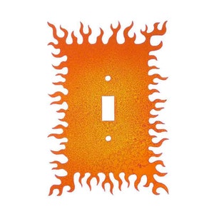 Decorative Lightswitch Flames - Single Switch - Free Shipping in US