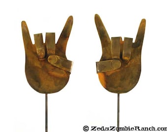 Rock On Hands-borden voor metalen werf of tuin (set van 2) - gratis verzending naar VS