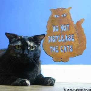 Do Not Displease the Cats Wall Sign Free Shipping in US image 1