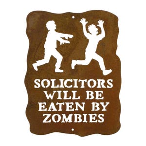 Letrero de pared "Los abogados serán devorados por zombis" - Envío gratuito en EE. UU.