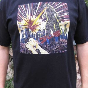 Godzilla Mosaic Style T-shirt - Etsy
