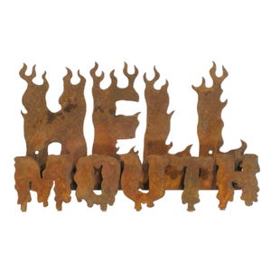 Hell Mouth Metal Steel Wall Sign - Free Shipping in US
