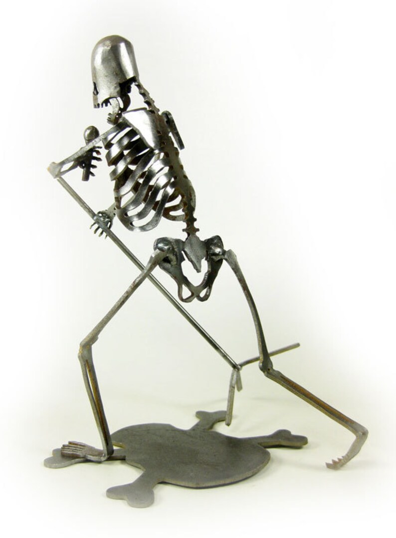 Zombie Skeleton Lead Singer Steel Sculpture Free Shipping in Etsy