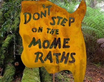 Don&#39;t Step on the Mome Raths Yard and Garden Stick Sign Alice in Wonderland - Free Shipping to US