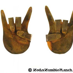 Rock On Hands Metal Wall Decor (set of 2) - Free Shipping in US