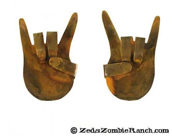 Rock On Hands Metal Wall Decor (set of 2) - Free Shipping in US