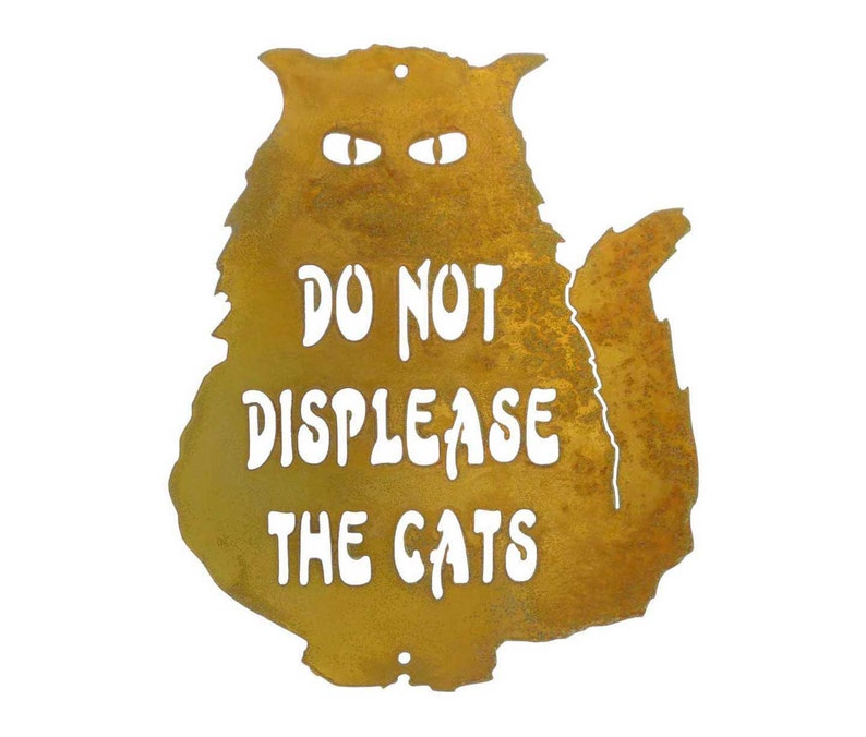 Do Not Displease the Cats Wall Sign Free Shipping in US image 2