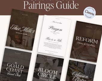 Old Money Canva Free Font Pairings Guide, 24 Typography Combinations for Brands & Weddings
