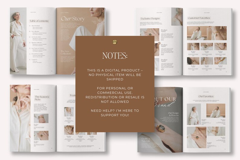 Canva Catalog Template Editable Product Catalog for Small Business