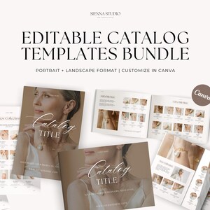 Canva Catalog Bundle – Portrait & Landscape Template | Editable Business Catalog for Products, Small Business, Coaches