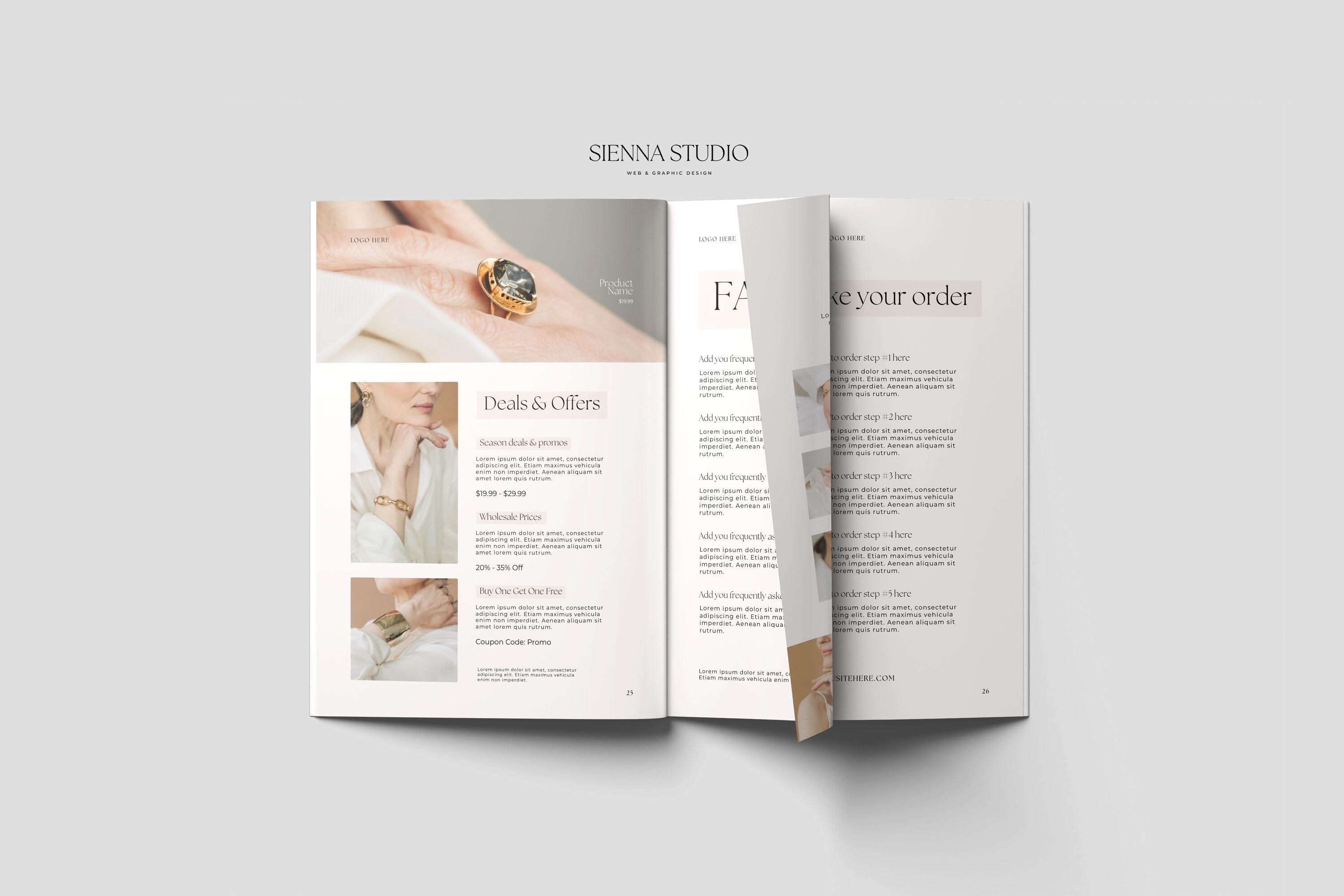 Canva Catalog Template Editable Product Catalog for Small Business Etsy