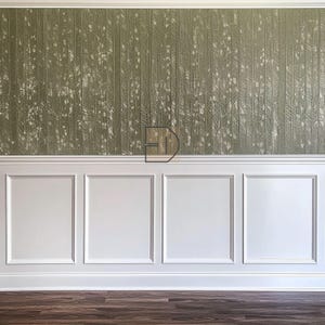 Half Wall Paneling Kit – Pre-cut Frame Set, DIY Wainscoting Trim, Accent Wall Molding, Ready to Assemble Board and Batten Design