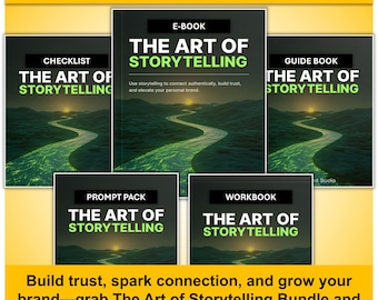 The Art Of Storytelling Bundle – E‑Book, Guide, Checklist, Prompt Pack & Workbook for Personal Brand Storytelling