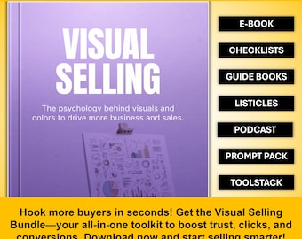 Visual Selling Bundle: Digital Bundle for Color Psychology, Prompts, Guides & Podcast