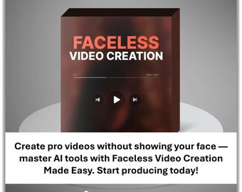 Corso di creazione di video senza volto: strumenti di intelligenza artificiale, guida YouTube (download digitale)