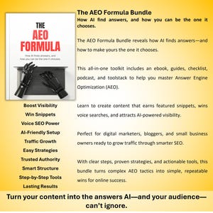 AEO (Answer Engine Optimization) Bundle: E-Book, Checklist, Guide, Audio & Tools image 4