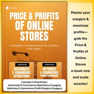 Price and Profits Of Online Stores E‑Book and Checklists on E‑Commerce Pricing, Cost Control and Profit Optimization