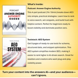 AEO (Answer Engine Optimization) Bundle: E-Book, Checklist, Guide, Audio & Tools image 7