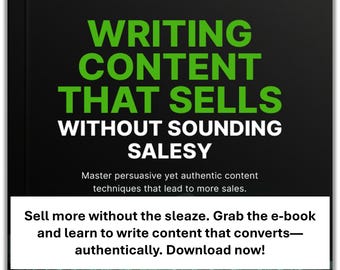 Authentic Copywriting Guide for Entrepreneurs: Write Content That Sells (E-Book)