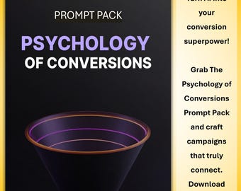 Psychology of Conversions AI Prompt Pack – Marketing & Copywriting (PDF)