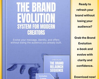 Brand Evolution System: EBook + Relaunch Checklist (PDF Files)