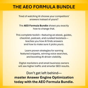 AEO (Answer Engine Optimization) Bundle: E-Book, Checklist, Guide, Audio & Tools image 3