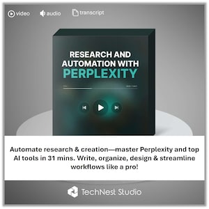 Perplexity AI Workflow Automation Course: Content Creation, Image Generation (Video & Audio Downloadable Files)