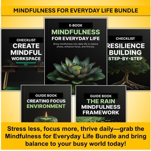 Paquete de Mindfulness: eBook, listas de verificación y guías digitales