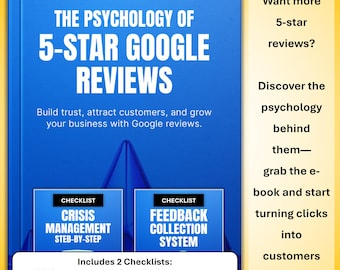 5つ星Googleレビュー電子書籍とチェックリスト：ビジネス成長のための心理学（PDFファイル）
