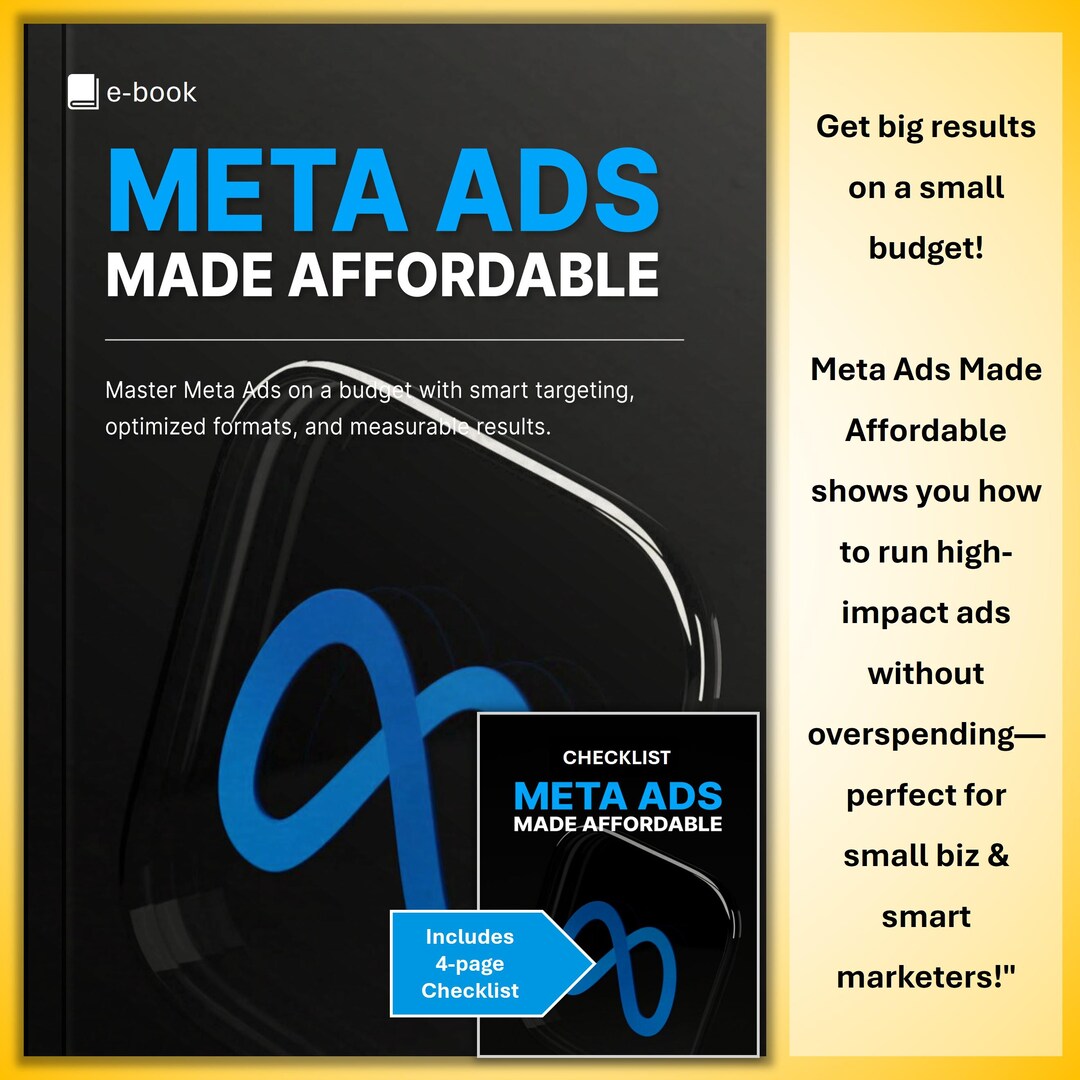 Meta Ads E-book and Checklist: Budget-friendly Facebook & Instagram ...