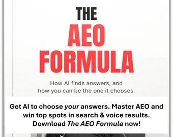 The AEO Formula E-Book – Answer Engine Optimization Guide