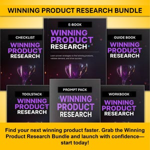 Winning Product Research Bundle for Entrepreneurs – E-Book, Guide Books, Checklists, Prompts, Tools and Workbook image 1