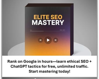 Elite SEO Mastery Video Course: ChatGPT Blogging, Fast Google Rankings