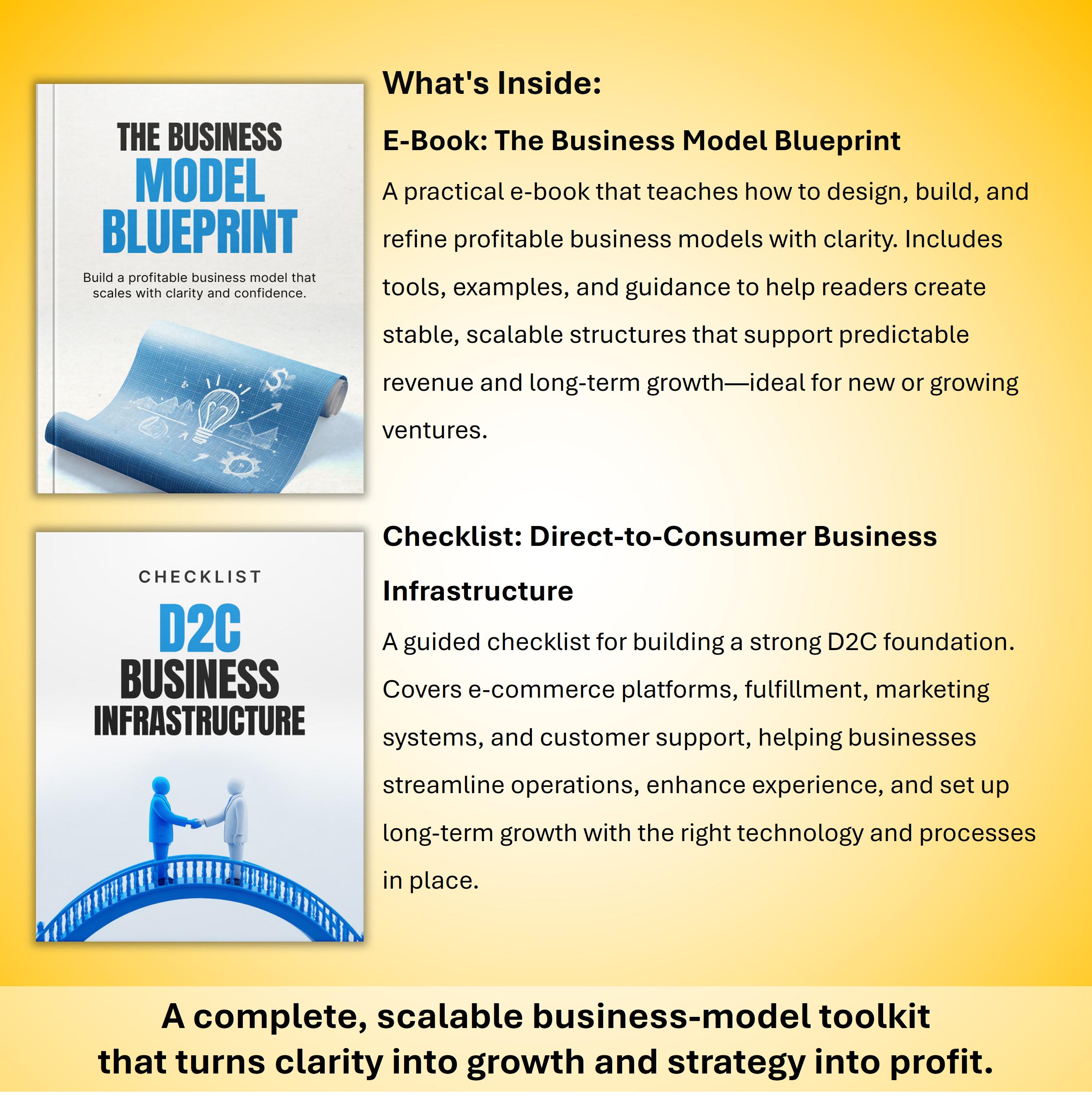 The Business Model Blueprint Bundle – E‑book, Checklists, Guide Books ...