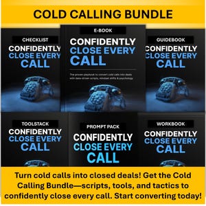 Pacote de Cold Calling – Manual de Vendas, Lista de Verificação, Apostila e Prompts