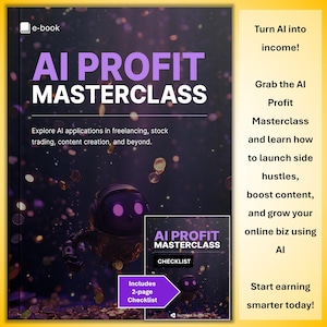 AI Profit Masterclass: Online Business Guide with AI Tools (PDF E-Book & Checklist) image 1