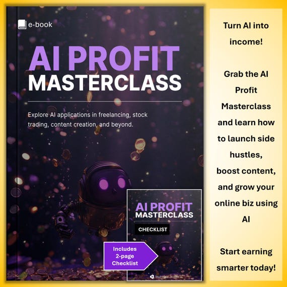 AI Profit Masterclass: Online Business Guide with AI Tools (PDF E-Book & Checklist)