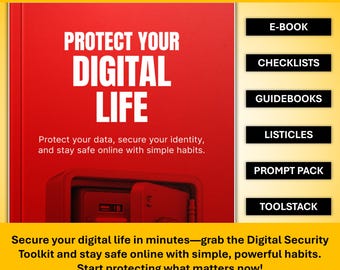 Digital Security Toolkit: Online Safety Guide, Checklists, Password Tips (Digital Download)