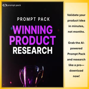 Product Research Prompt Pack: AI-Powered Market Analysis (PDF)