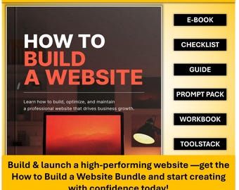 Website Building Bundle: E-Book, Checklist, Prompts, Guides (8 PDF Files)