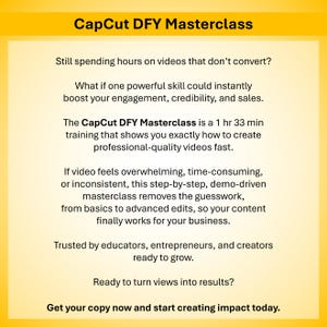 CapCut Masterclass Video Course: Professional Video Editing (DFY) image 2