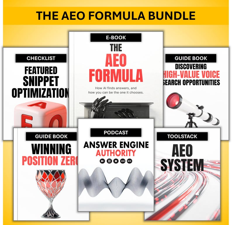 AEO (Answer Engine Optimization) Bundle: E-Book, Checklist, Guide, Audio & Tools image 2