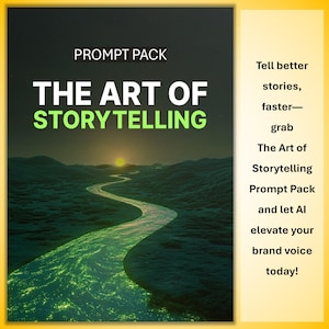 Paquete de preguntas sobre el arte de contar historias: PDF de 9 páginas con inteligencia artificial para emprendedores, creadores y profesionales del marketing.