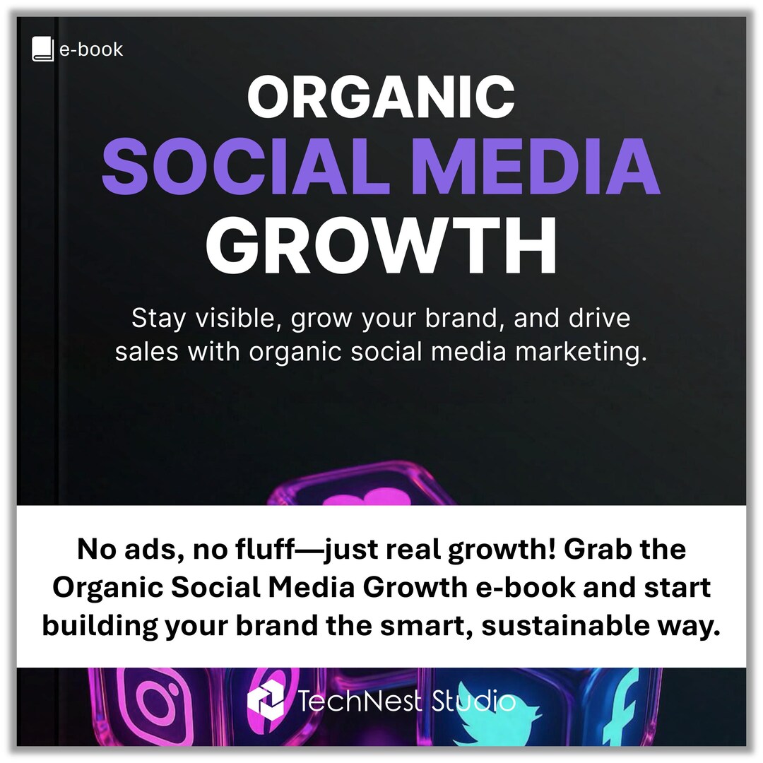 Organic Social Media Growth E-book for Entrepreneurs and Creators ...