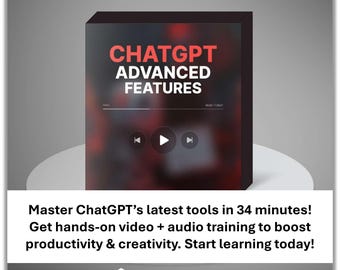 ChatGPT-videocursus geavanceerde functies: AI-training voor bedrijven en onderwijs (digitale download)